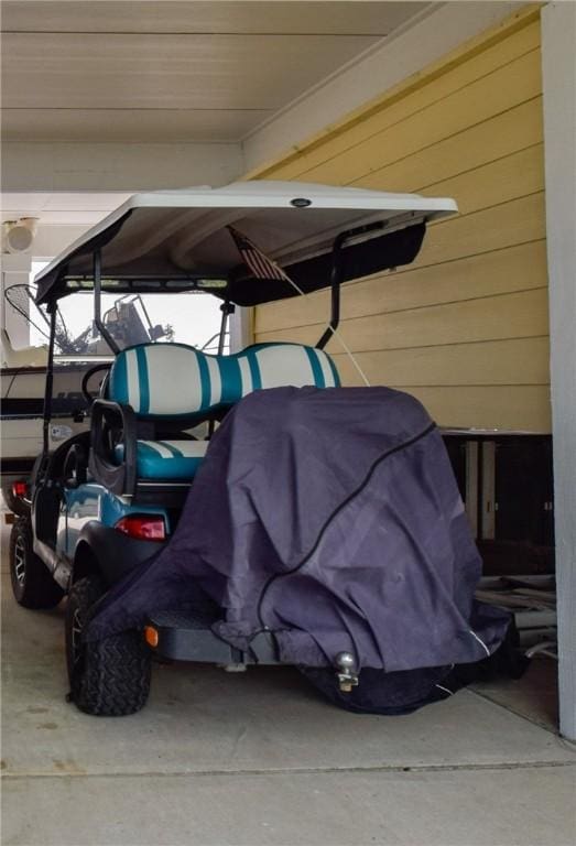 view of car parking with a carport