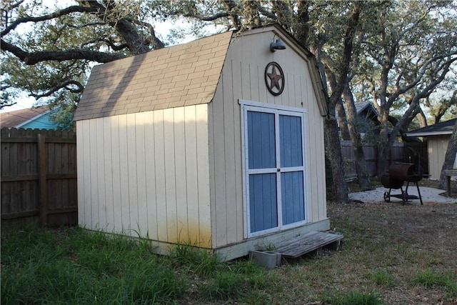 view of outdoor structure