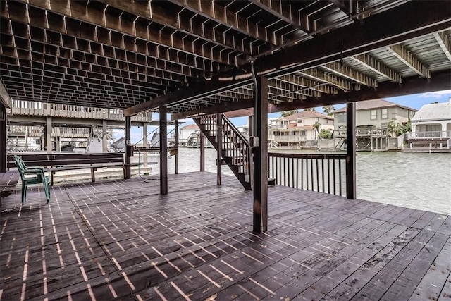 13530 Royal Fifth Ct, Corpus Christi, TX 78418 - view of patio featuring a water view and a boat dock