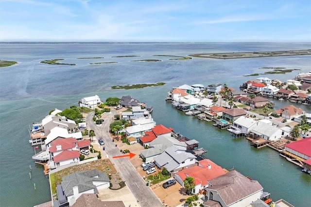 13530 Royal Fifth Ct, Corpus Christi, TX 78418 - aerial perspective of suburban area with a nearby body of water