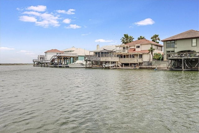 13530 Royal Fifth Ct, Corpus Christi, TX 78418 - water view featuring a boat dock