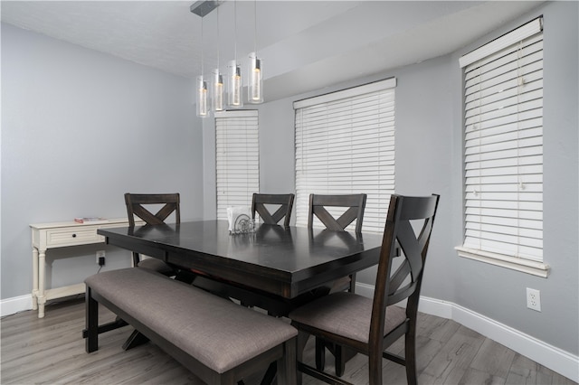 dining room featuring wood-type flooring