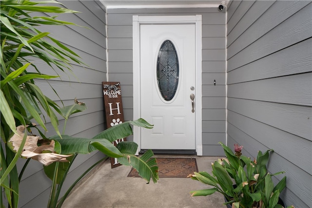 view of doorway to property