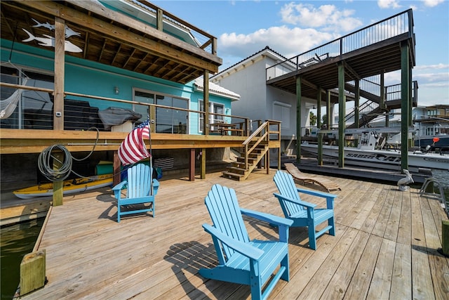 dock area featuring a wooden deck