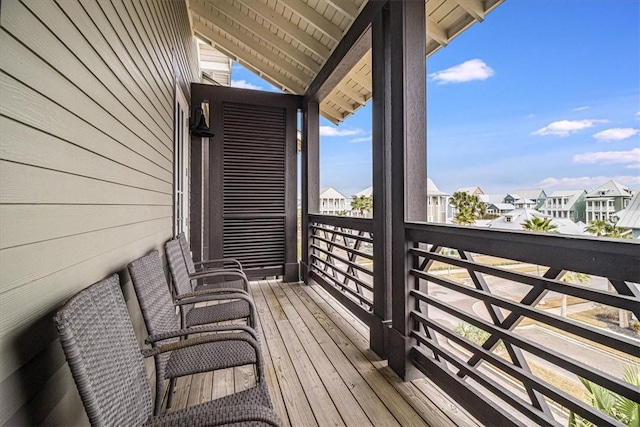 balcony featuring a residential view