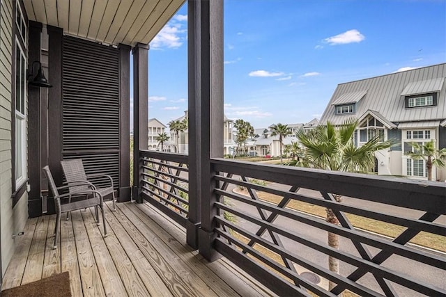 balcony featuring a residential view