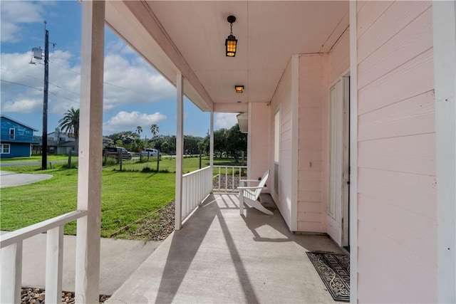 view of patio / terrace with a porch