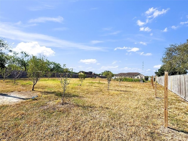 view of yard with a rural view