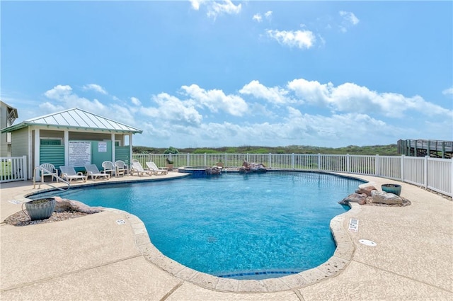 110 Keewaydin Ln, Port Aransas, TX 78373 - view of pool with a gazebo, a patio, and a pool with connected hot tub