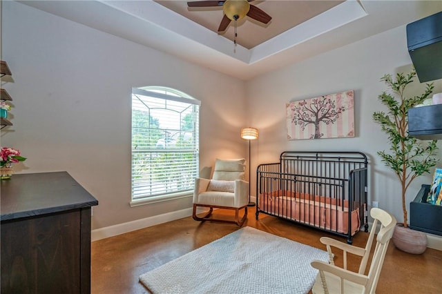 4609 Tuscan Way, Corpus Christi, TX 78410 - bedroom with a tray ceiling and a crib