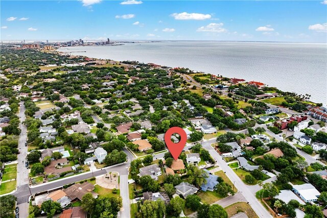 149 Rossiter St, Corpus Christi, TX 78411 - aerial view of property and surrounding area with a large body of water and nearby suburban area
