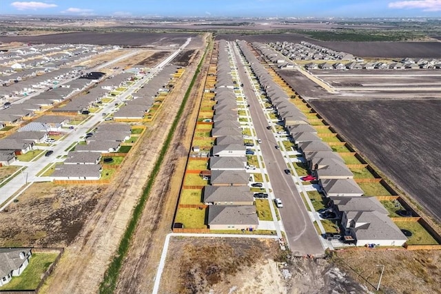 aerial view with a residential view