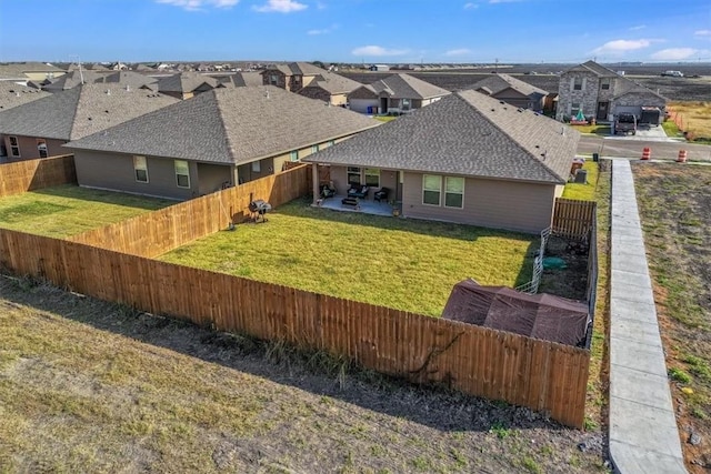 aerial view featuring a residential view