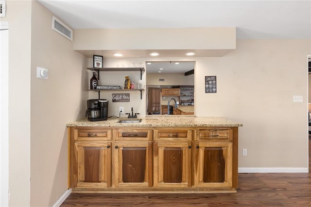 2641 Linn, Corpus Christi, TX 78410 - bar featuring dark wood finished floors and recessed lighting