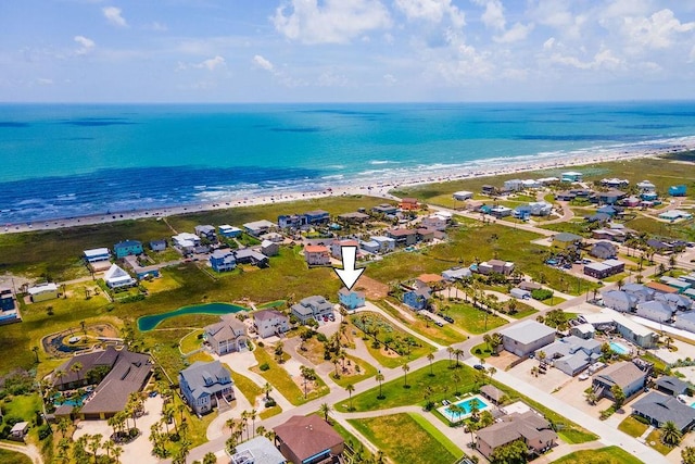 411 S 12th St, Port Aransas, TX 78373 - aerial perspective of suburban area with unending shoreline