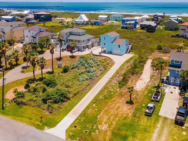 411 S 12th St, Port Aransas, TX 78373 - aerial perspective of suburban area with a nearby body of water