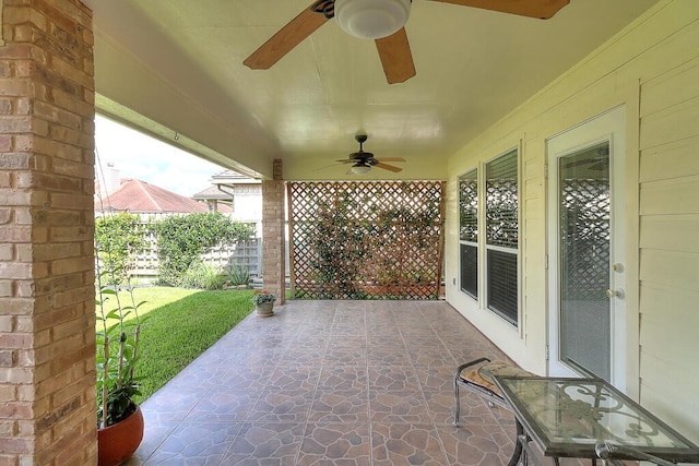6613 Belvoir Ave, Corpus Christi, TX 78414 - view of patio featuring ceiling fan
