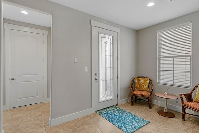 view of tiled entrance foyer