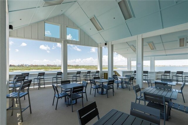 15110 Arashi Beach Dr, Corpus Christi, TX 78418 - view of patio / terrace with a water view