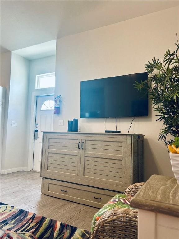 15110 Arashi Beach Dr, Corpus Christi, TX 78418 - living room with light wood-type flooring and baseboards