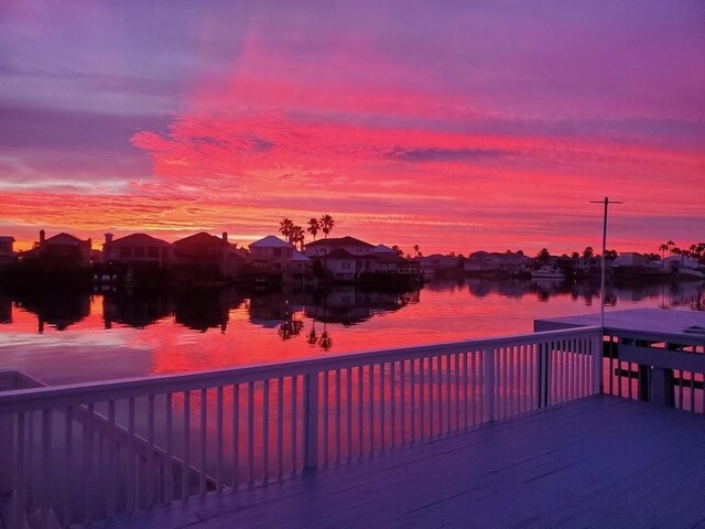 15354 Sabre Dr, Corpus Christi, TX 78418 - dock with a residential view and a deck with water view