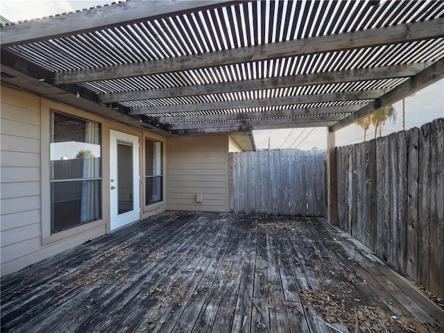 wooden deck with a pergola