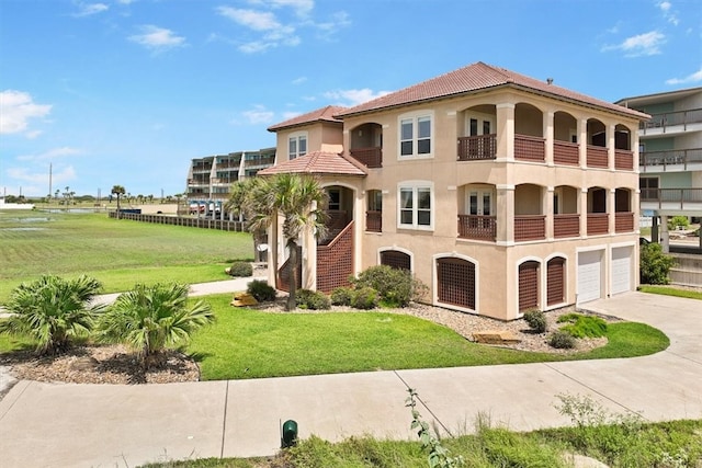 view of building exterior with a garage