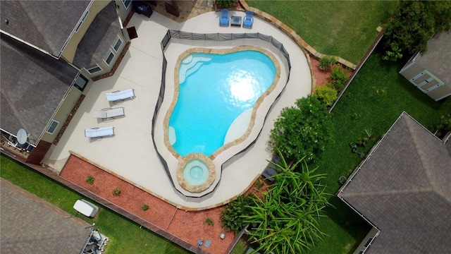 6105 Greenough Ct, Corpus Christi, TX 78414 - aerial view of a pool