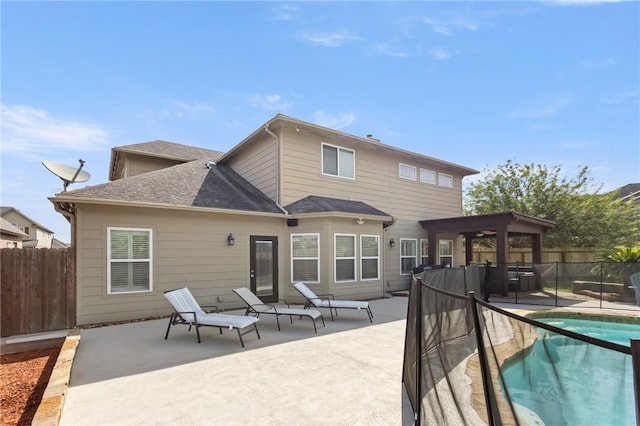 6105 Greenough Ct, Corpus Christi, TX 78414 - back of property with a patio, a shingled roof, and a gazebo