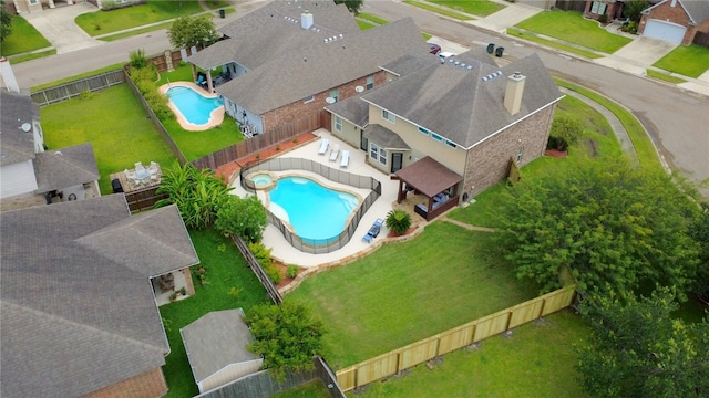 6105 Greenough Ct, Corpus Christi, TX 78414 - aerial view of residential area featuring a pool area