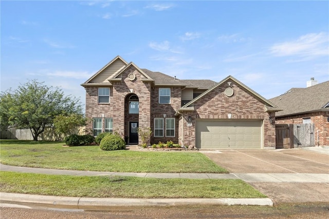6105 Greenough Ct, Corpus Christi, TX 78414 - traditional-style house featuring concrete driveway, a garage, and brick siding