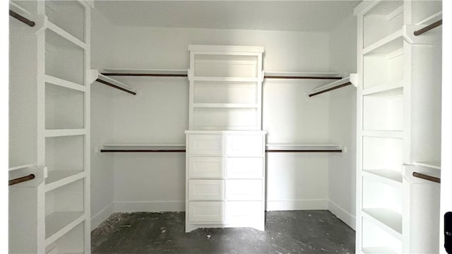 view of walk in closet