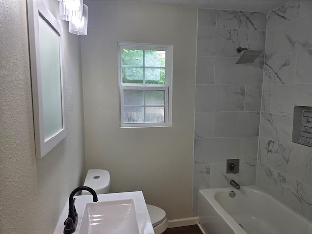 1540 Daytona Dr, Corpus Christi, TX 78415 - full bathroom with toilet, shower / tub combination, and a sink