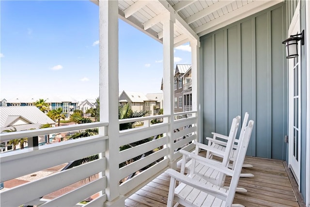 balcony featuring a residential view