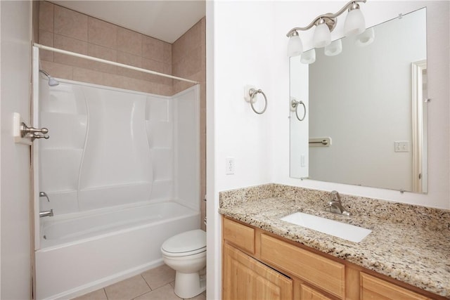 14202 Encantada Ave Unit 603, Corpus Christi, TX 78418 - full bathroom with tile patterned floors, toilet, bathtub / shower combination, and vanity