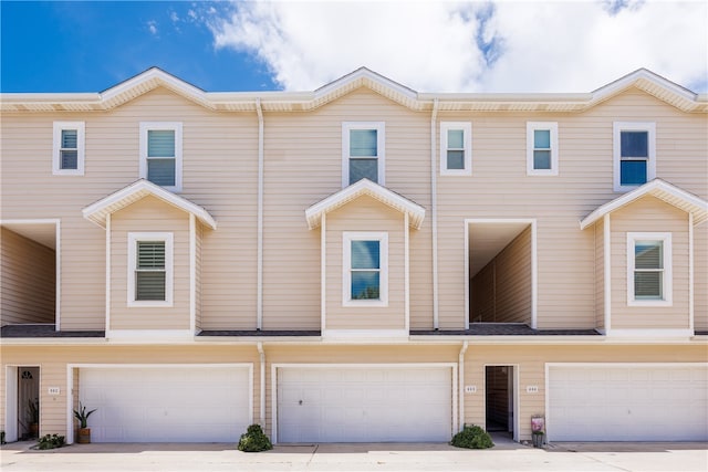 view of property featuring a garage