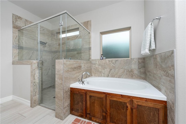3141 Piranha Dr, Corpus Christi, TX 78414 - full bathroom featuring a bath and a shower stall