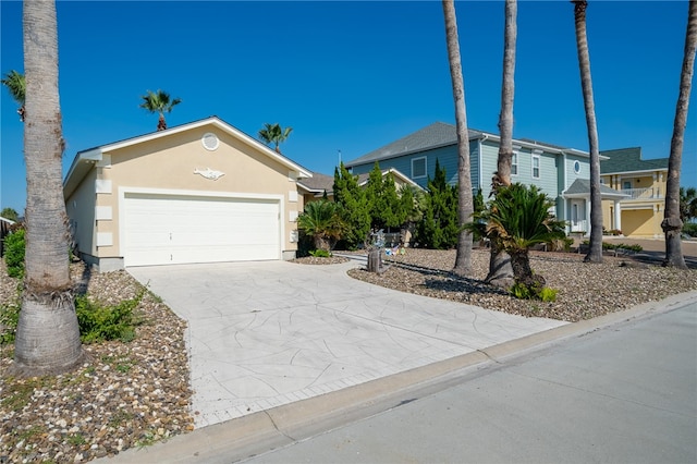 view of front facade with a garage