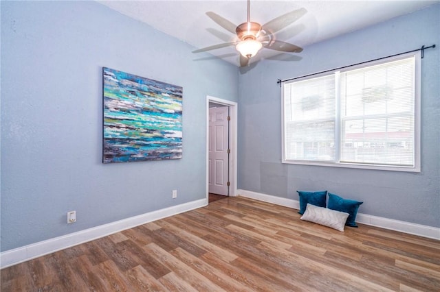 10634 Veda Dr, Corpus Christi, TX 78410 - empty room featuring wood finished floors and a ceiling fan