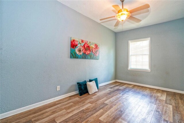 10634 Veda Dr, Corpus Christi, TX 78410 - spare room with wood finished floors and a ceiling fan