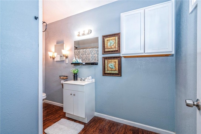 10634 Veda Dr, Corpus Christi, TX 78410 - full bath with vanity, wood finished floors, and a shower with curtain