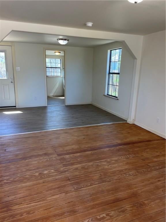 unfurnished room featuring wood finished floors