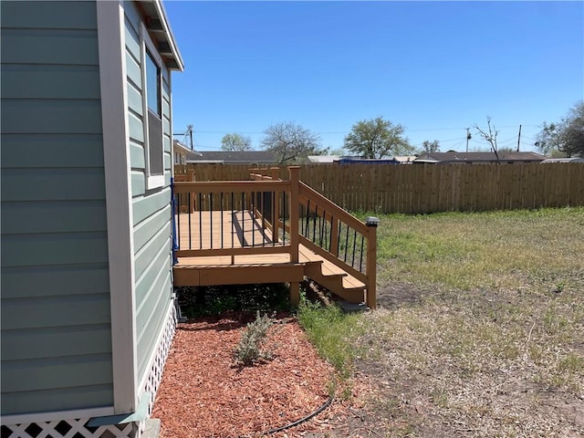 deck with fence