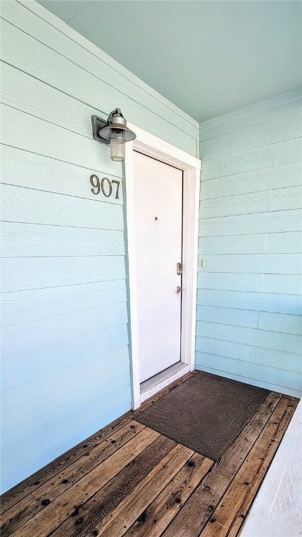 view of doorway to property