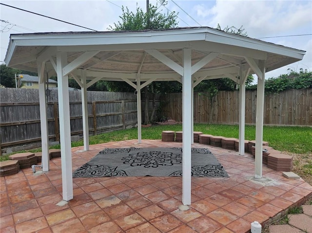 4725 Shea Pkwy, Corpus Christi, TX 78413 - view of patio / terrace with a gazebo and a fenced backyard