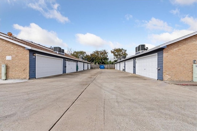 garage featuring central AC