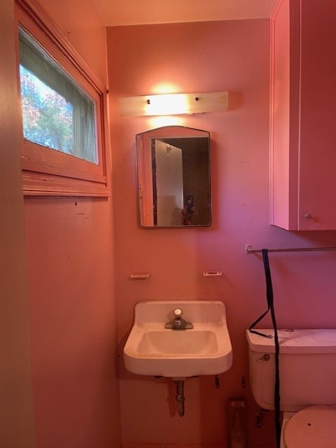 bathroom featuring sink and toilet