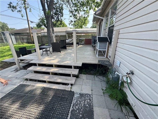 1210 Brentwood Dr, Corpus Christi, TX 78404 - exterior space featuring a fenced backyard and a deck