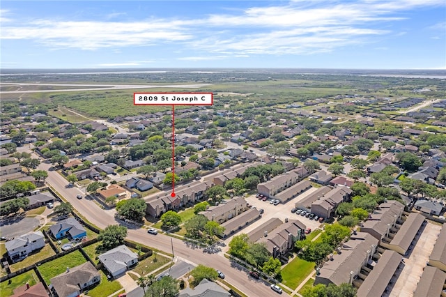 drone / aerial view featuring a residential view