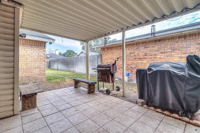 view of patio / terrace with area for grilling